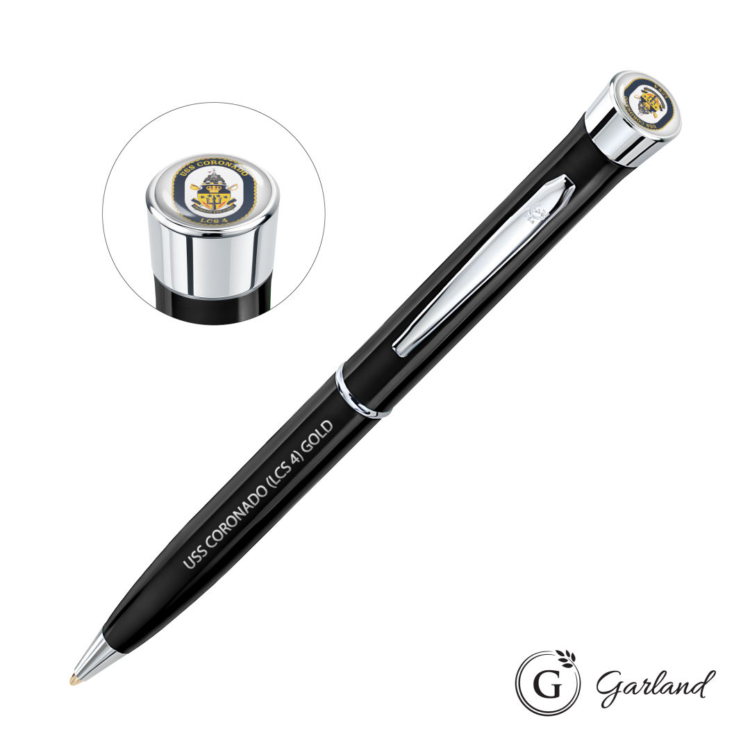 Garland® Patriot Custom Ballpoint Twist Pen - Chrome Accent 1