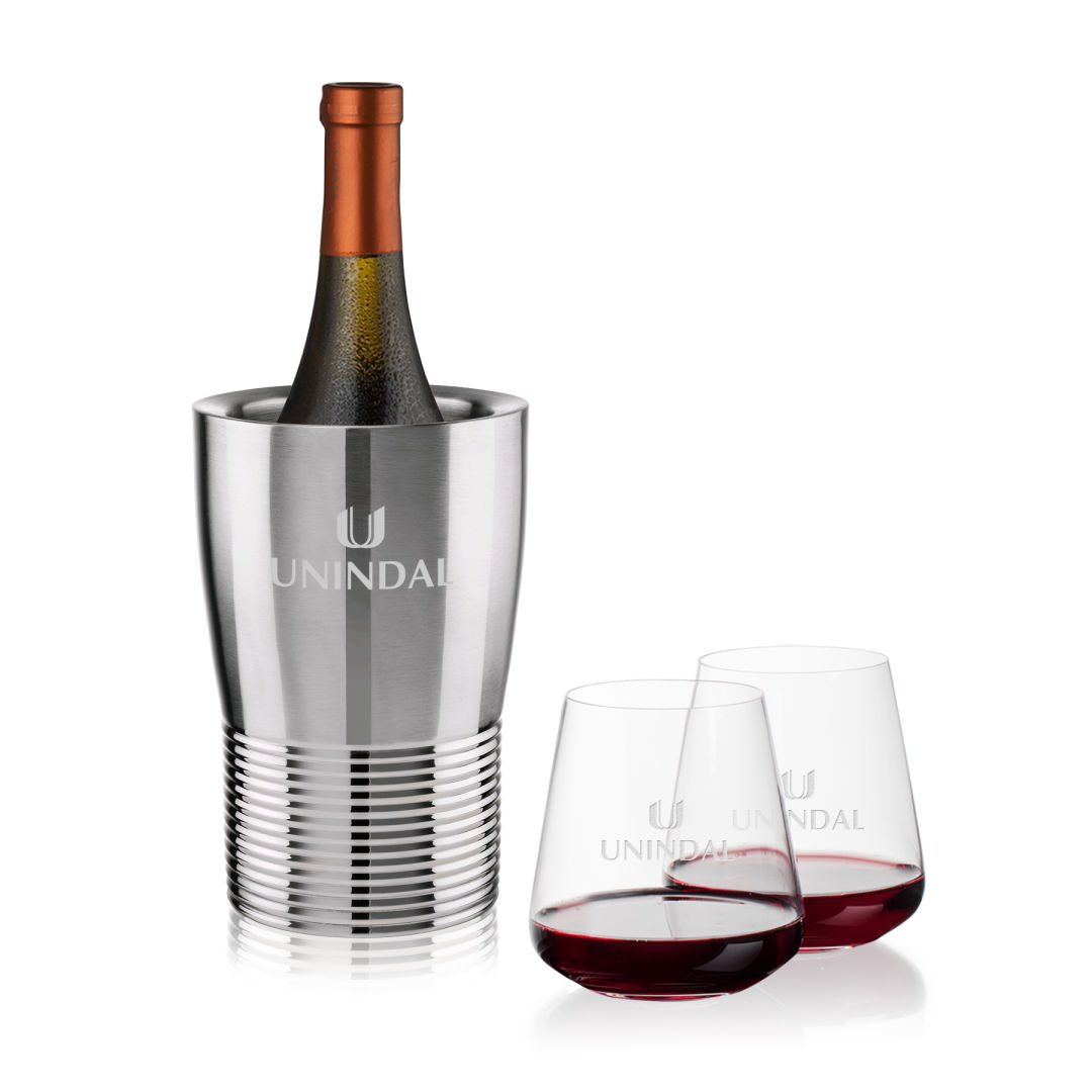 Genoa Wine Cooler & Breckland Stemless Wine Set 1