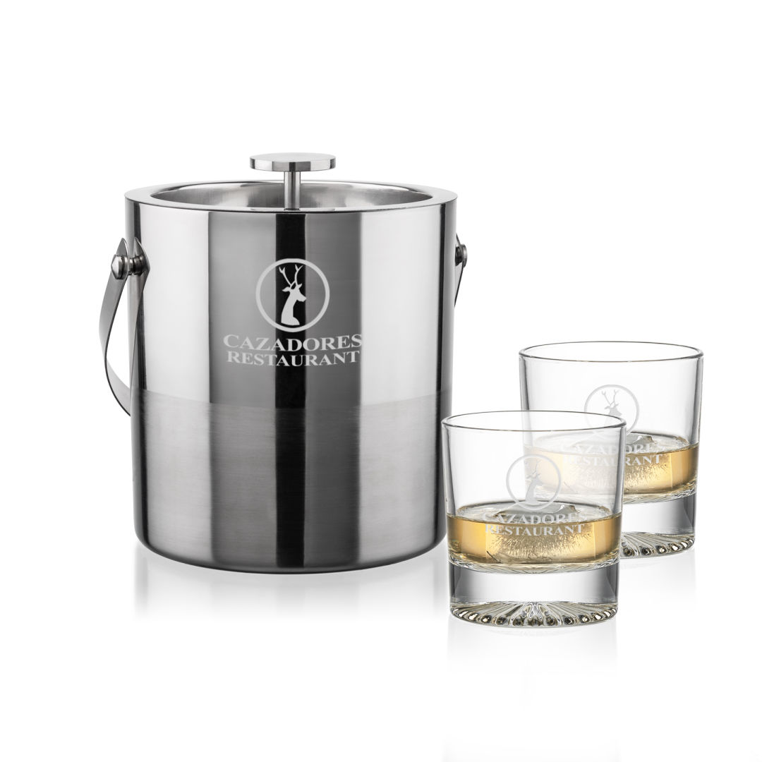 Catania Ice Bucket & Romford On-the-Rocks Set 1