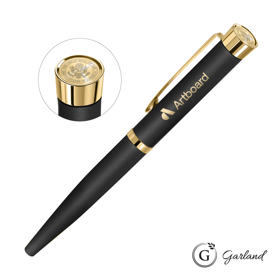 Garland® Executive Color Custom Emblem Rollerball Pen - Gold 1
