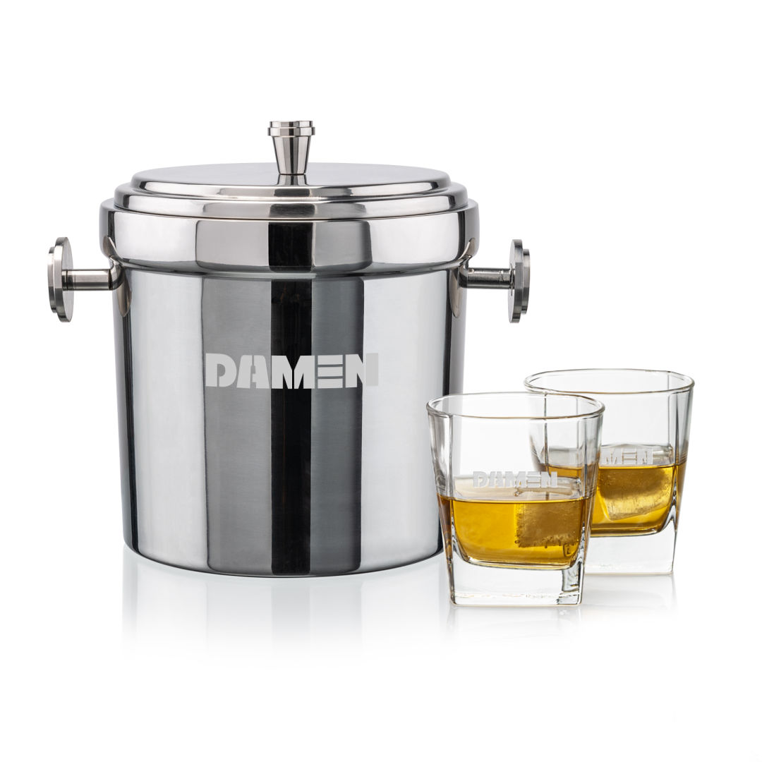 Milano Ice Bucket & Sterling On-the-Rocks Set 1