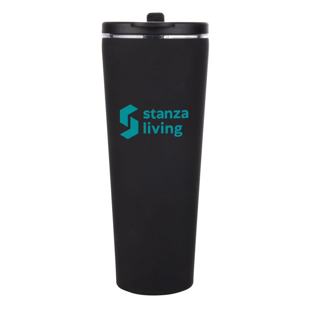 Krantz Rubberized Tumbler w/Straw & Carry Handle - 30oz 1