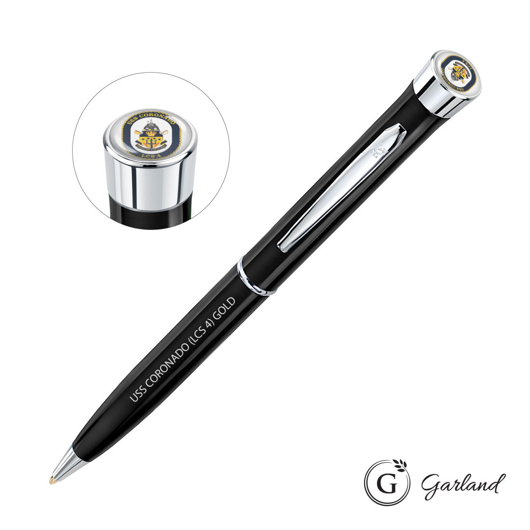 Garland® Color Custom Twist Ballpoint Pen - Chrome Accent 1