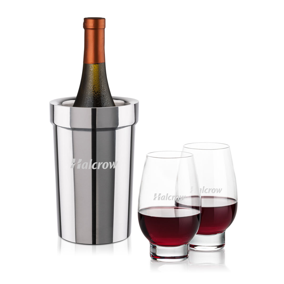 Milano Wine Cooler & Glenarden Stemless Wine Set 1