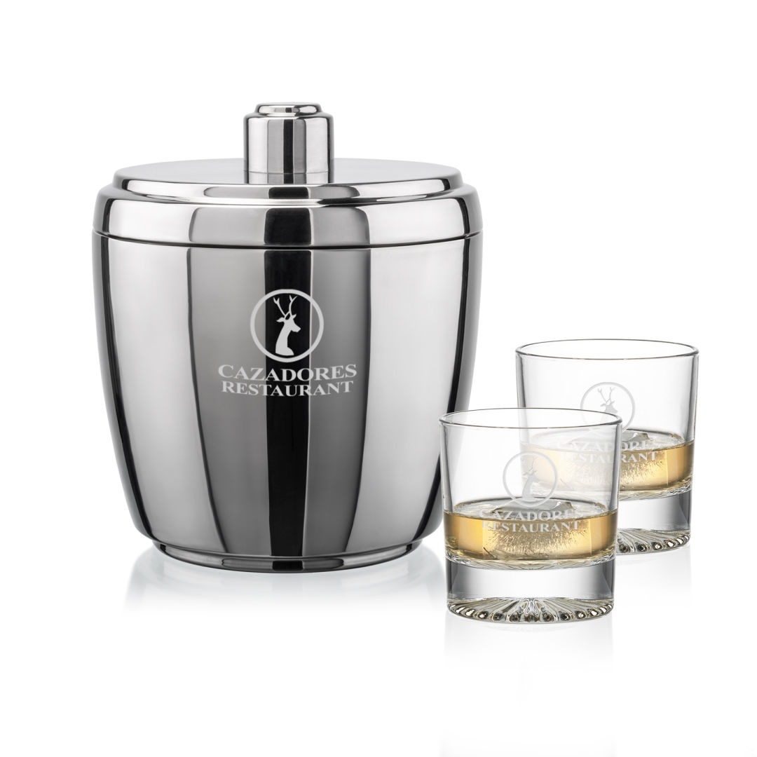 Pescara Ice Bucket & Romford On-the-Rocks Set 1