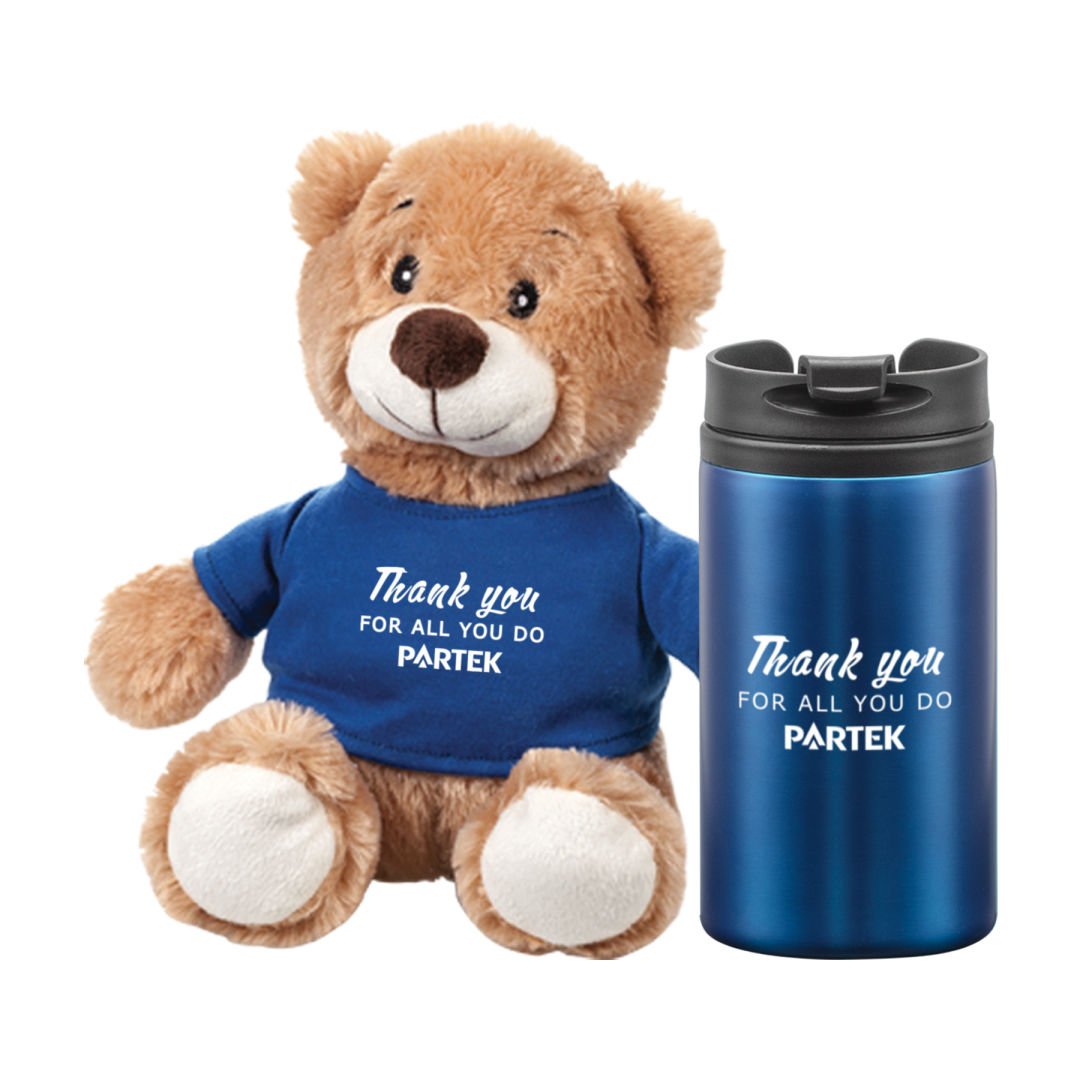 Chester Teddy Bear/Tumbler Gift Set 1