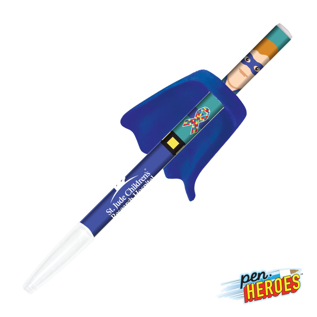Pen Heroes™ Awareness Series Male w/Cape 1