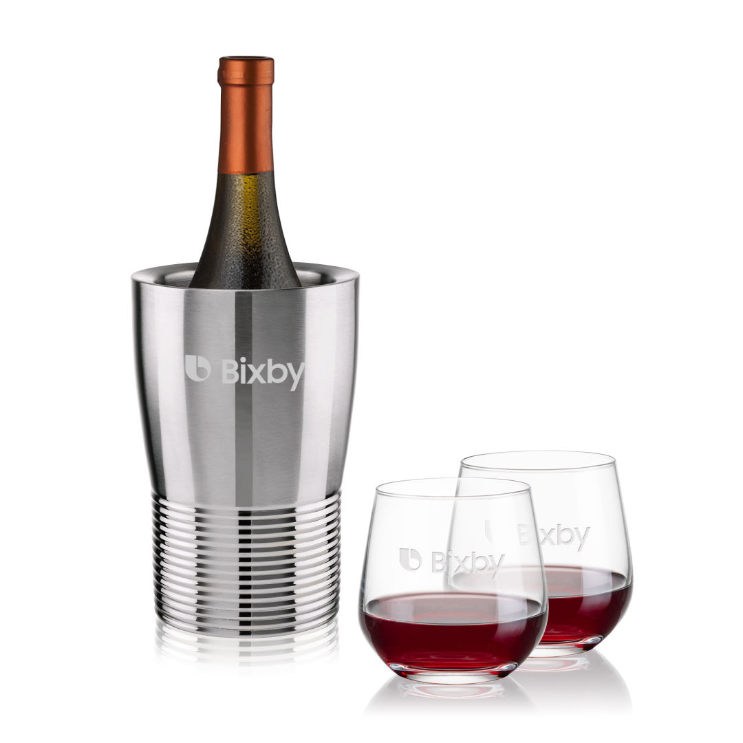 Genoa Wine Cooler & Garland Stemless Wine Set 1