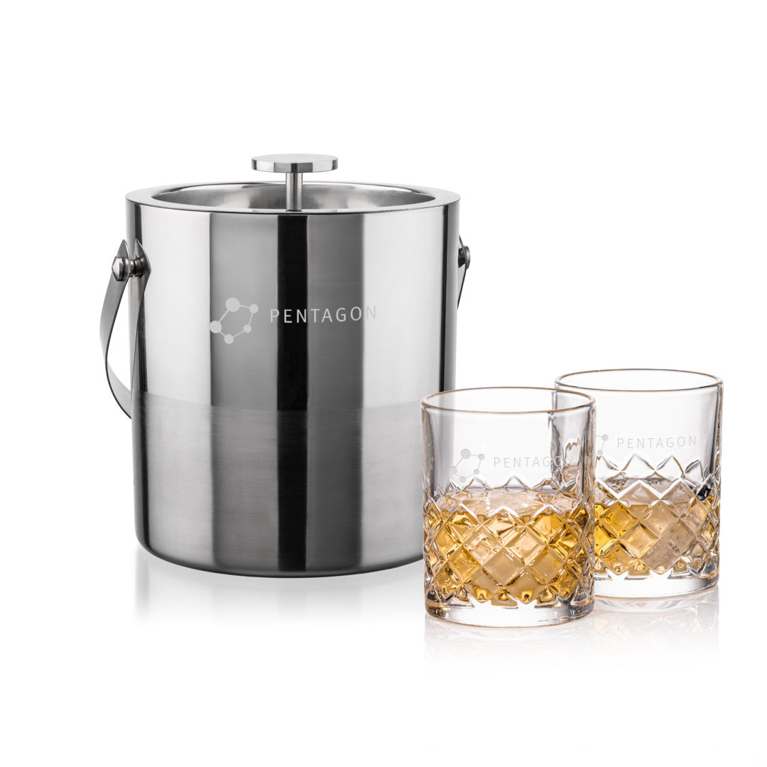 Catania Ice Bucket & Longford On-the-Rocks Set 1