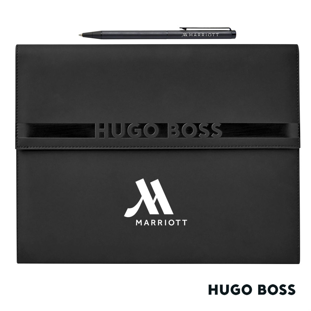 Hugo Boss® Cloud Ballpoint Pen & A4 Folder Set 1