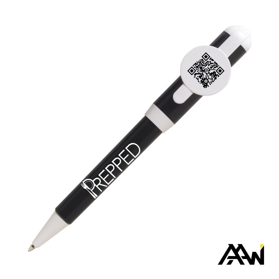 Jumbo QR Billboard Twist Pen - White Accent 1