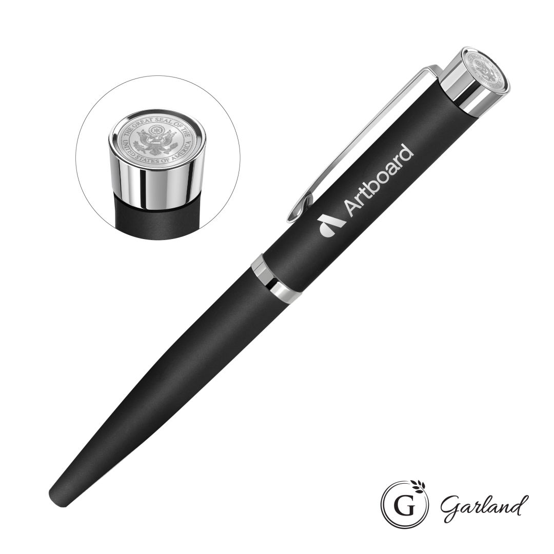 Garland® Executive Color Custom Emblem Rollerball Pen-Chrome 1