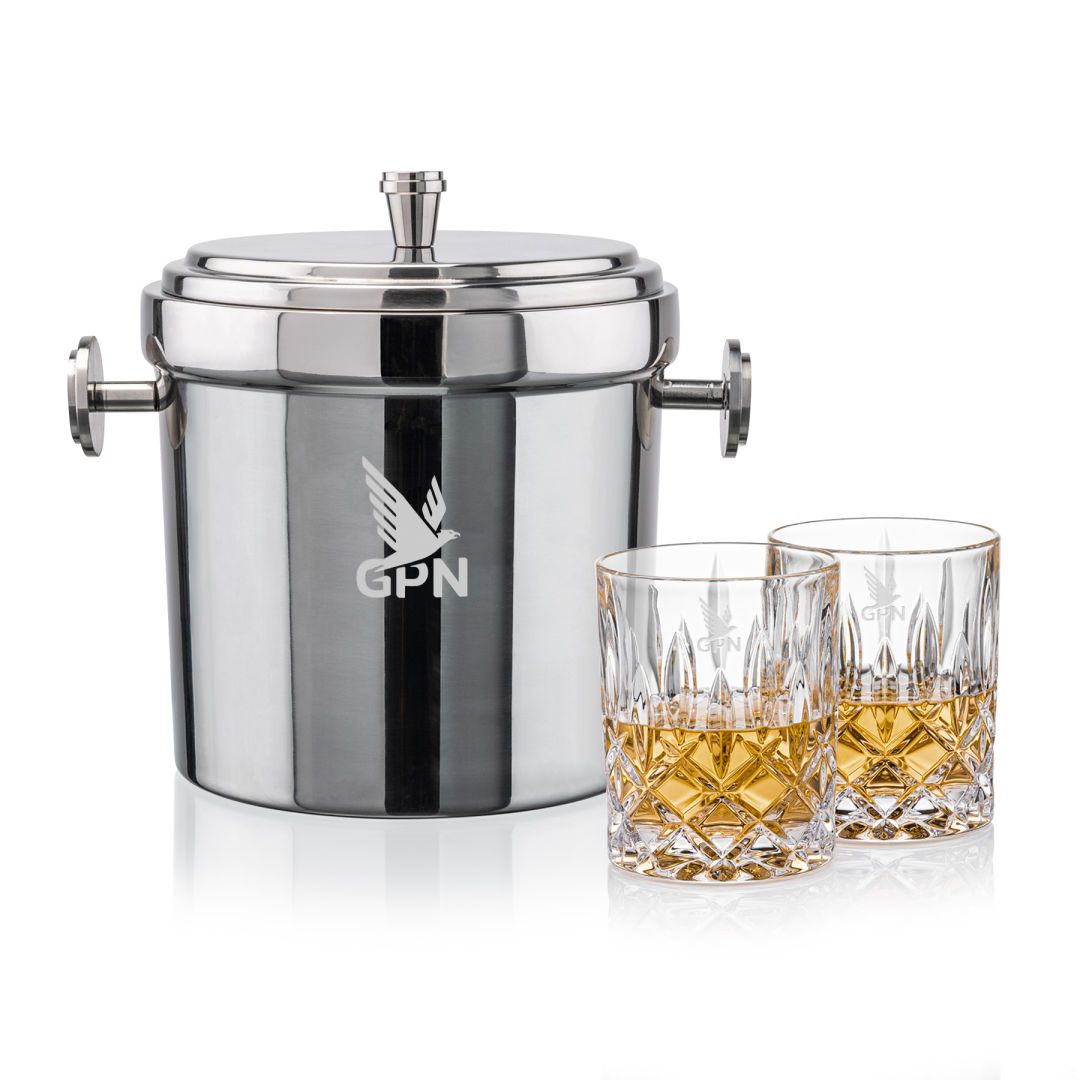 Milano Ice Bucket & RIEDEL Spey On-the-Rocks Set 1