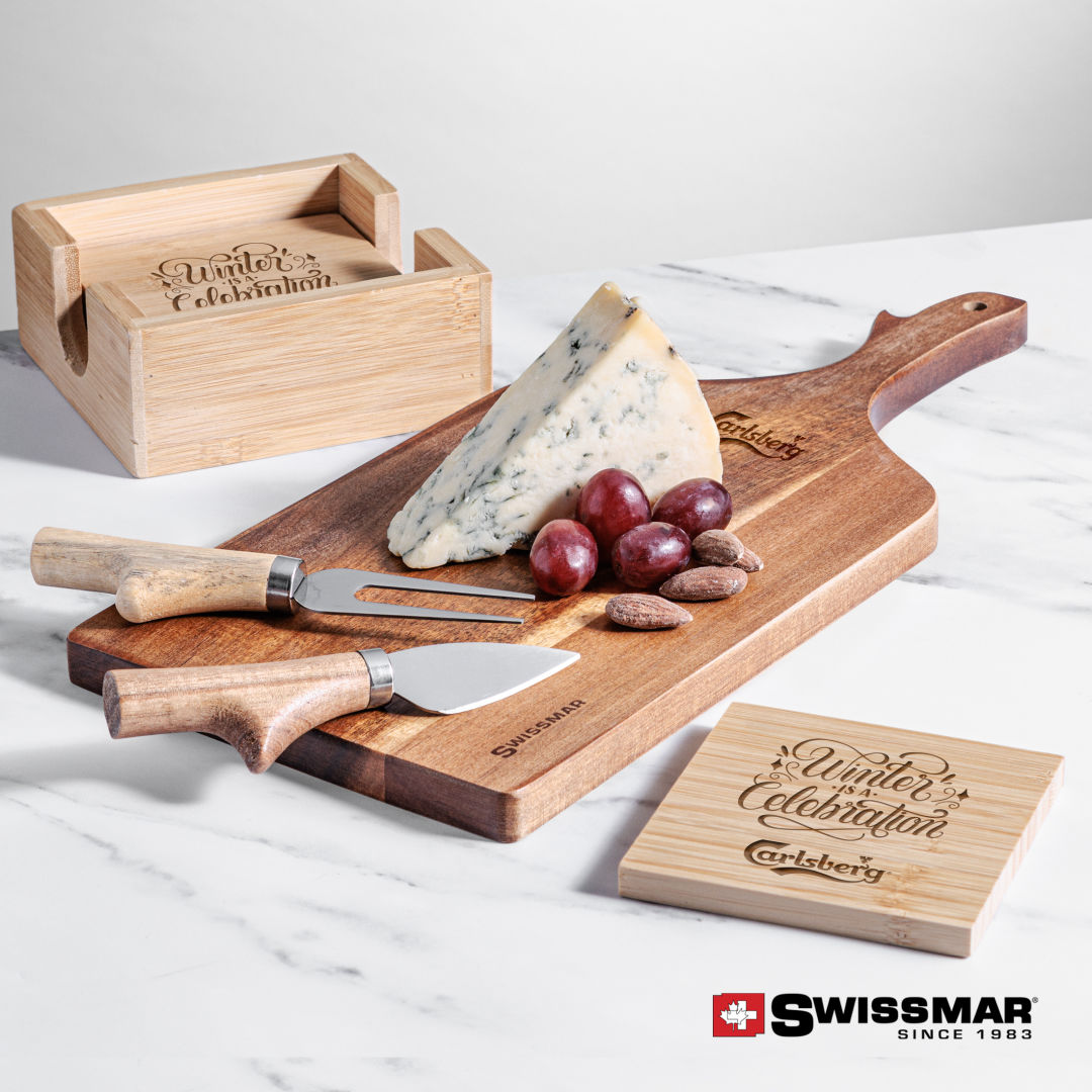 Swissmar® Paddle Board & Bamboo Coasters 1