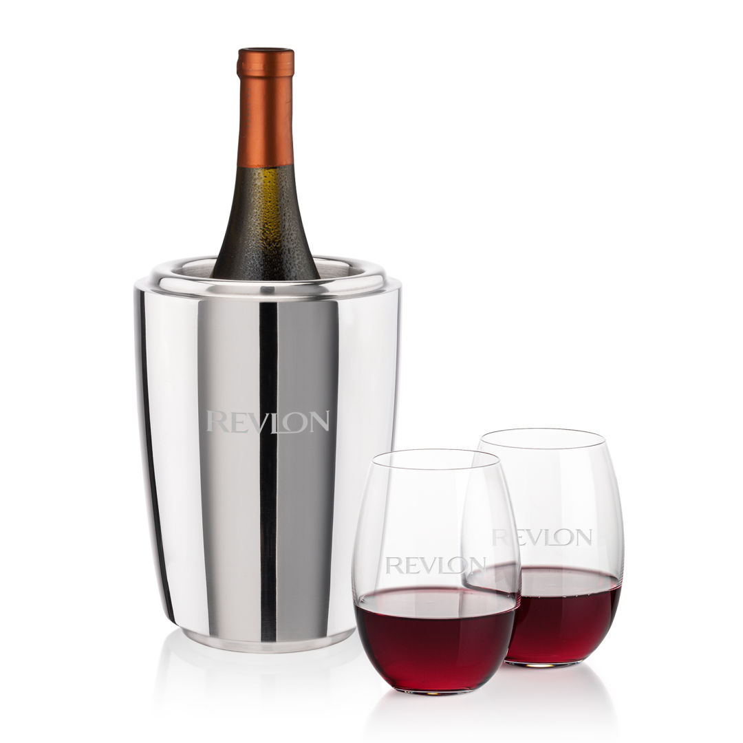 Pescara Wine Cooler & Carlita Stemless Wine Set 1