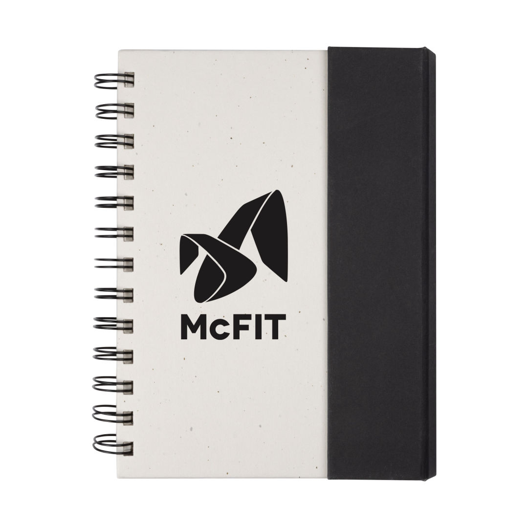 Wormer Spiral Bound Journal w/Sticky Notes & Magnetic Closure 1