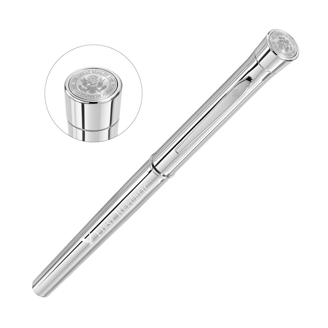 Garland® Signature Custom Emblem Rollerball Pen - Chrome 1