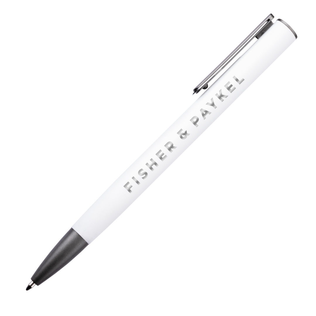 Leopold Recycled Aluminum Ballpoint Pen - White