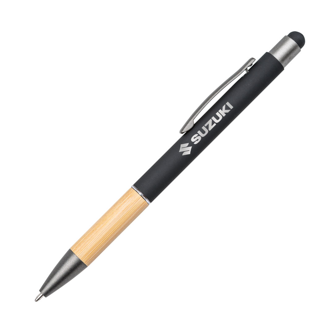 Assia Metal Pen w/Bamboo Grip & Black Refill 1