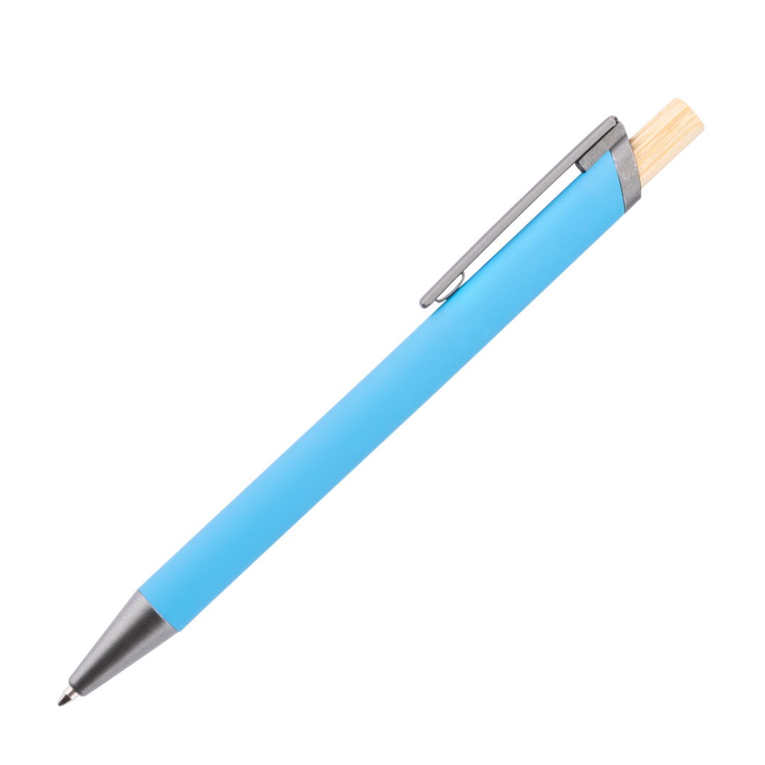 Shearwater Ballpoint Pen w/Bamboo Clicker - Light Blue (Blank)
