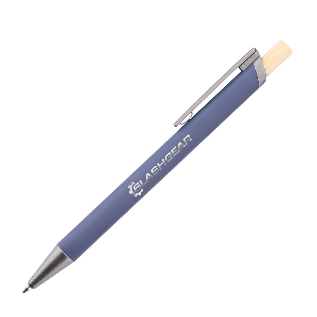 Shearwater Ballpoint Pen w/Bamboo Clicker - Dark Blue