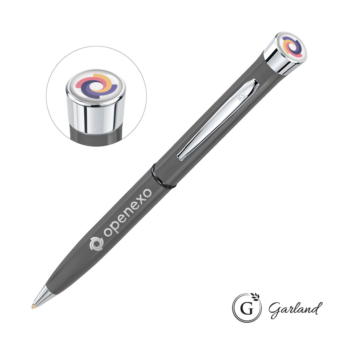 Garland® Recycled Custom Ballpoint Twist Pen - Chrome Accent 1