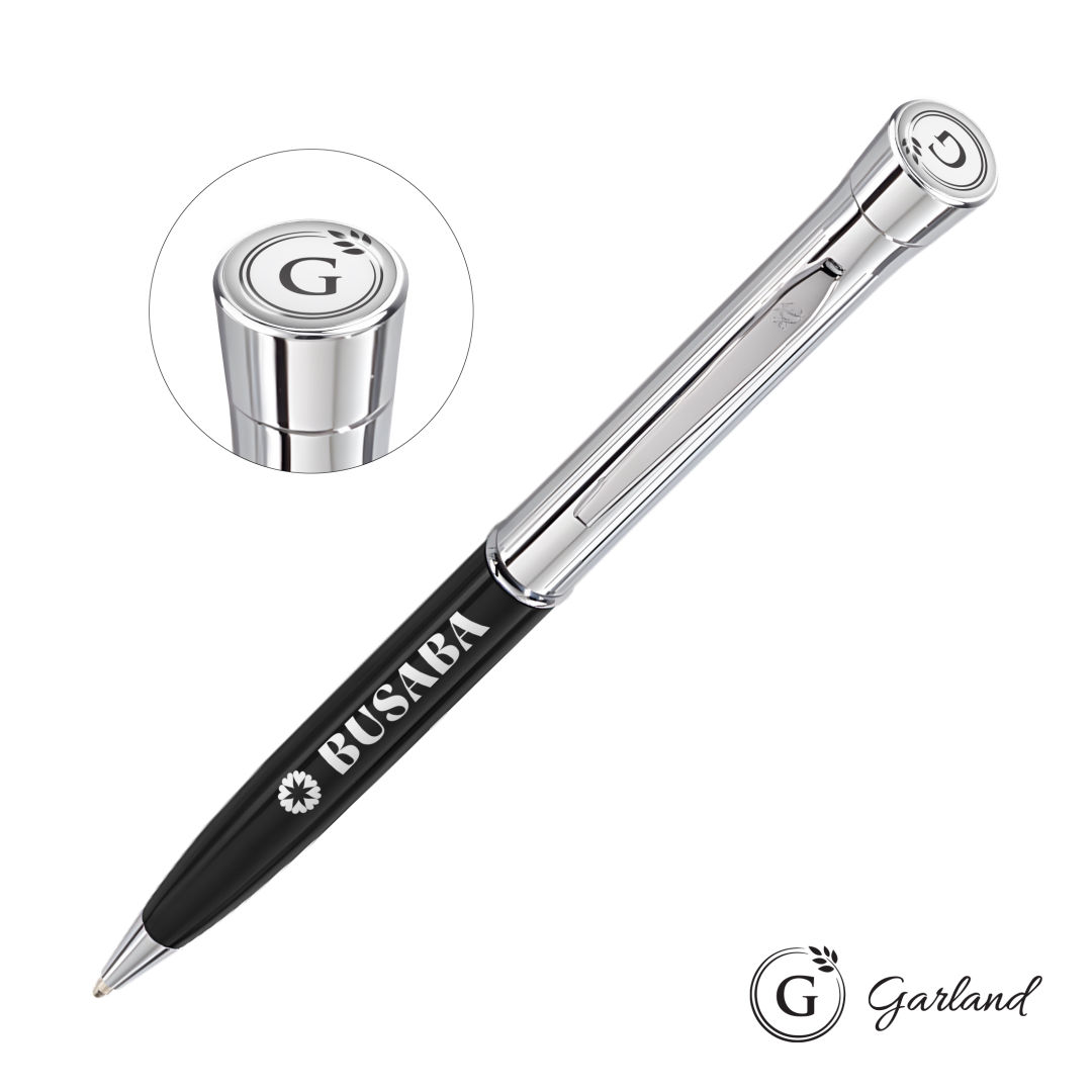Garland® Monogram Twist Ballpoint Pen - Chrome 1
