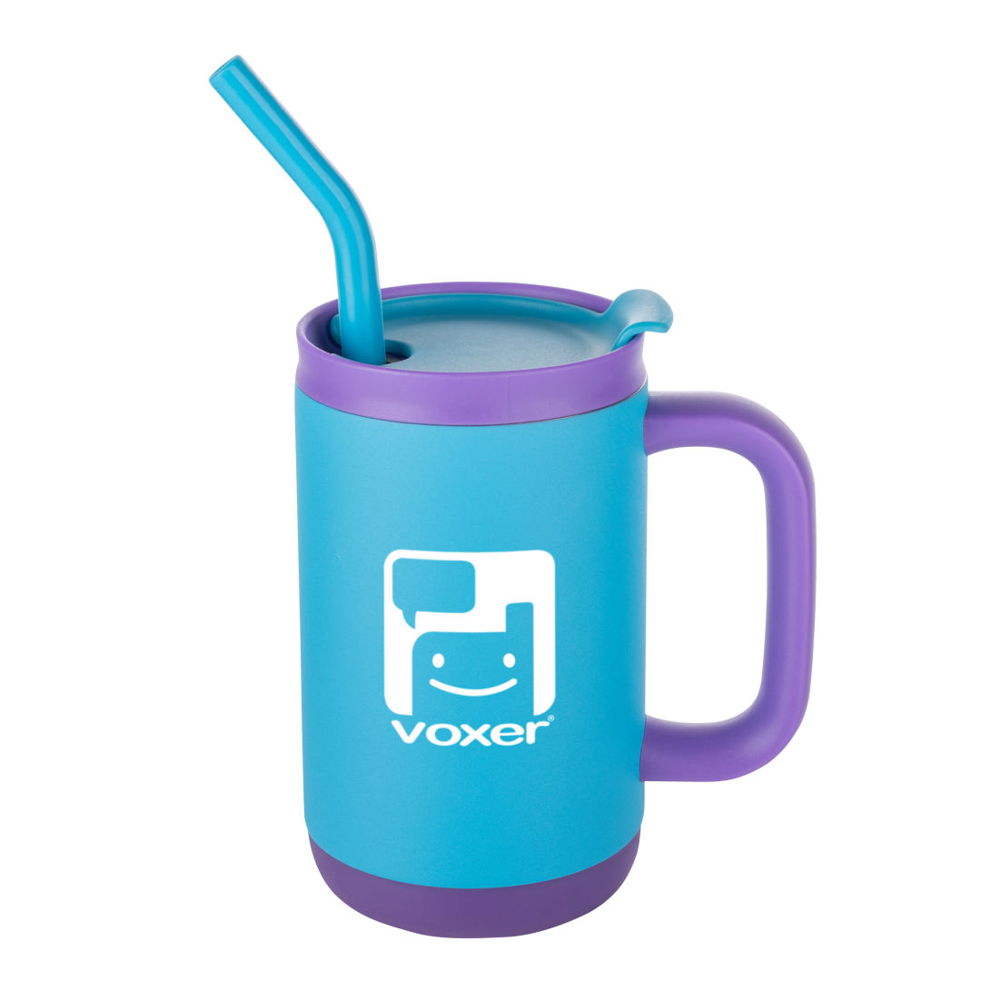 Abelia SS Sip & Twist Lid Mug w/Straw - 16oz 1
