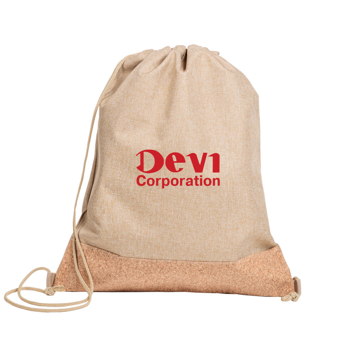 County Drawstring Bag with Cork Bottom 1
