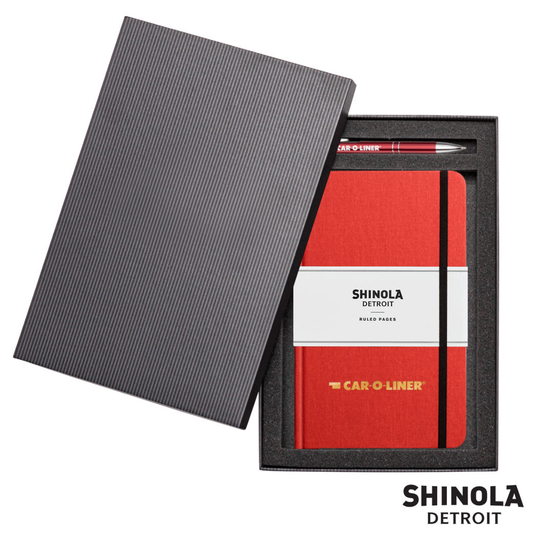 Shinola® HardCover Journal/Clicker Pen Gift Set - (M) 1