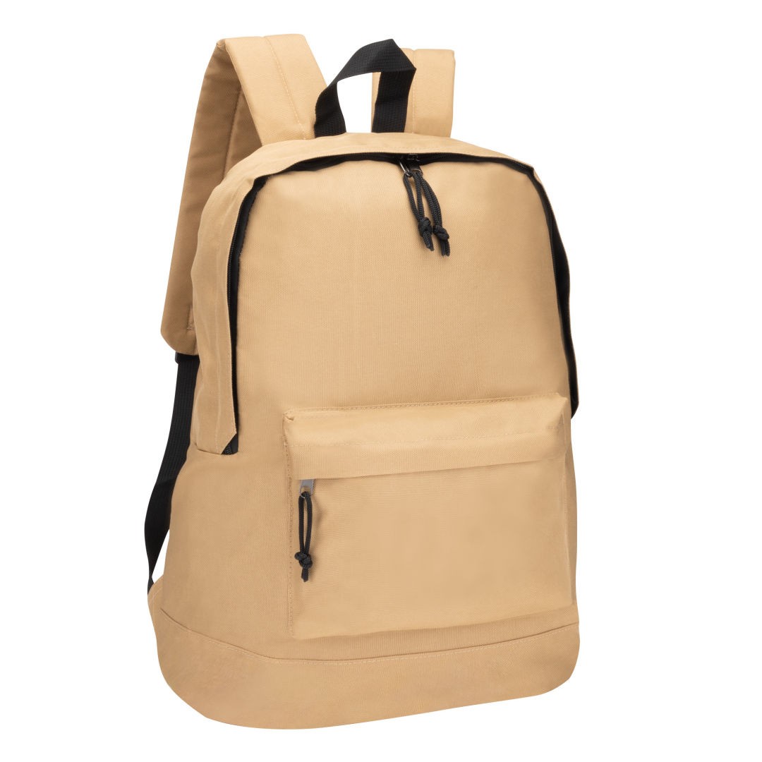 Geopacker Multi-Pocket Zipper Backpack - Khaki (Blank)