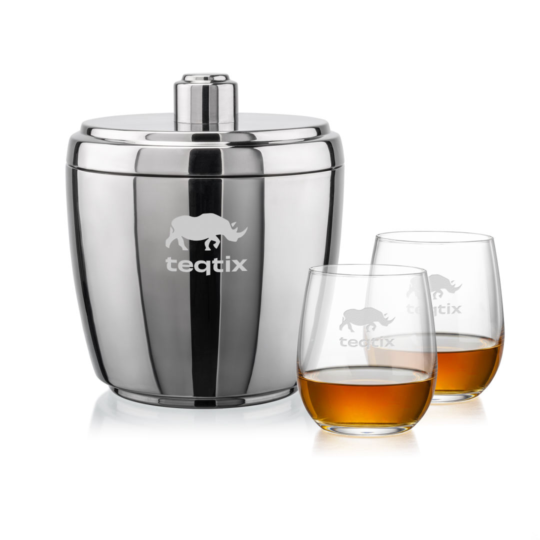 Pescara Ice Bucket & Gibson On-the-Rocks Set 1