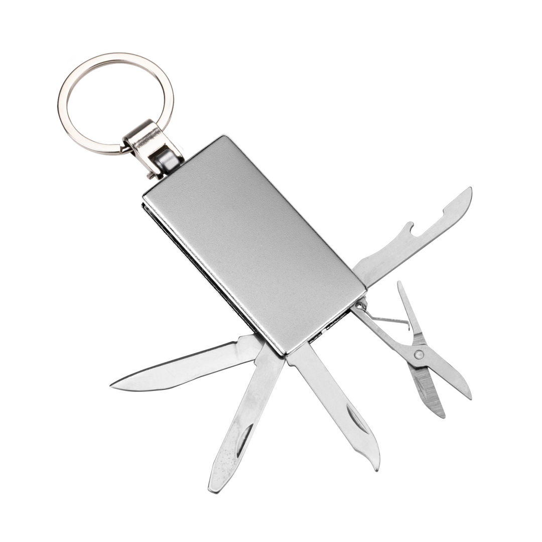 Beaty 6-in-1 Multi-Tool Keyring - Silver (Blank)