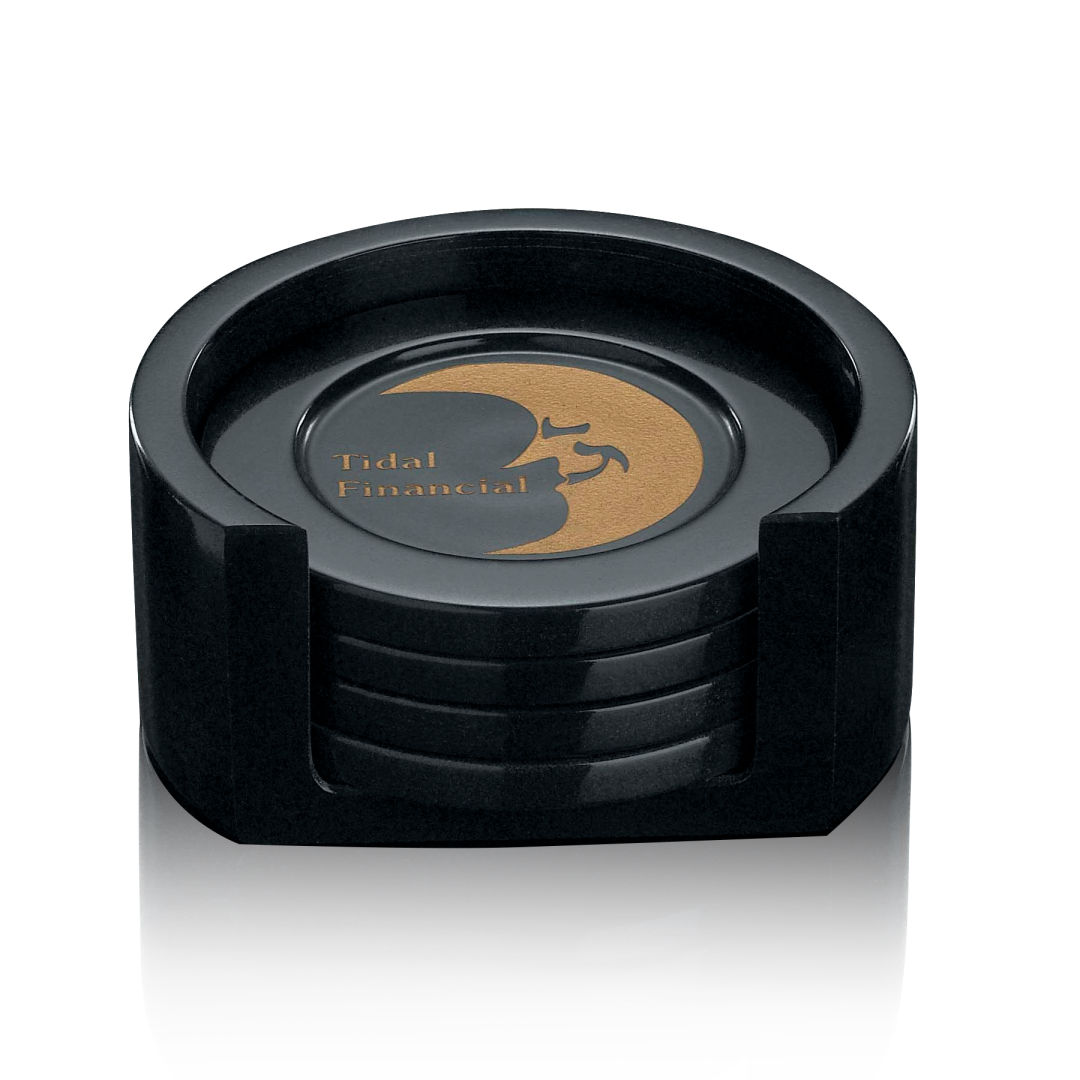 Marble Coaster - Set of 4 in Holder 1