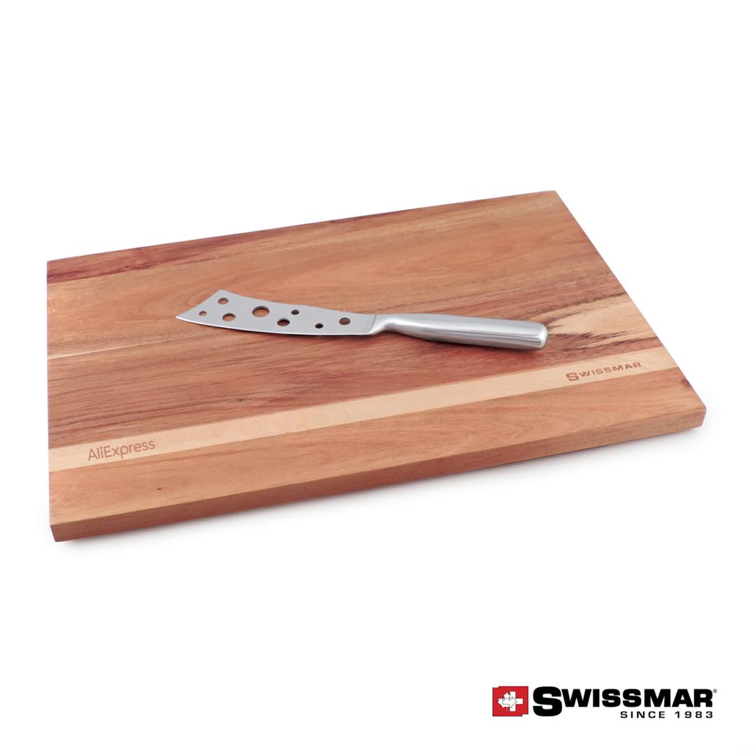 Swissmar® Acacia Cutting Board & Cheese Knife Set 1