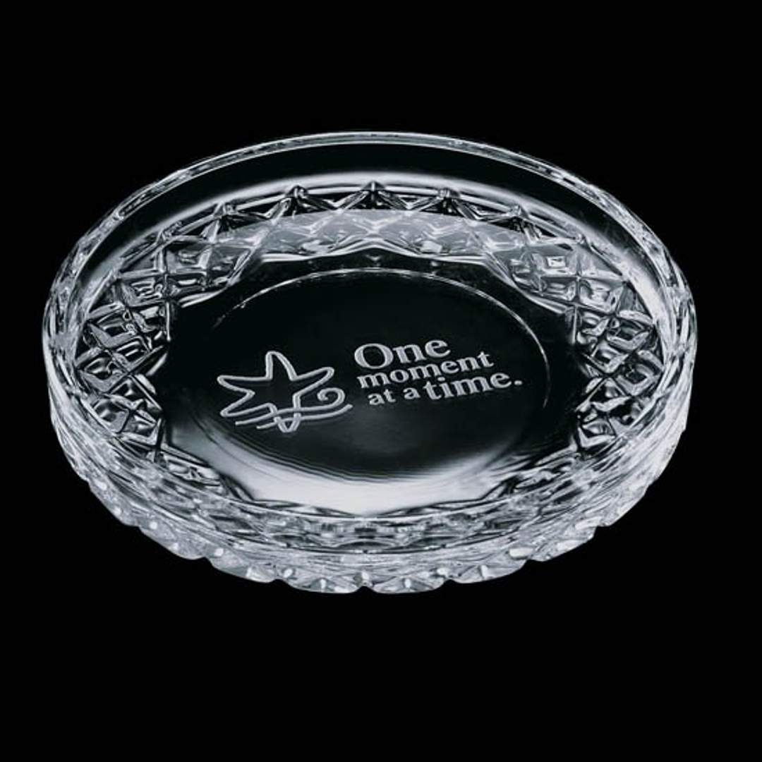 Cuthbert Coaster - Lead Crystal 4" 1