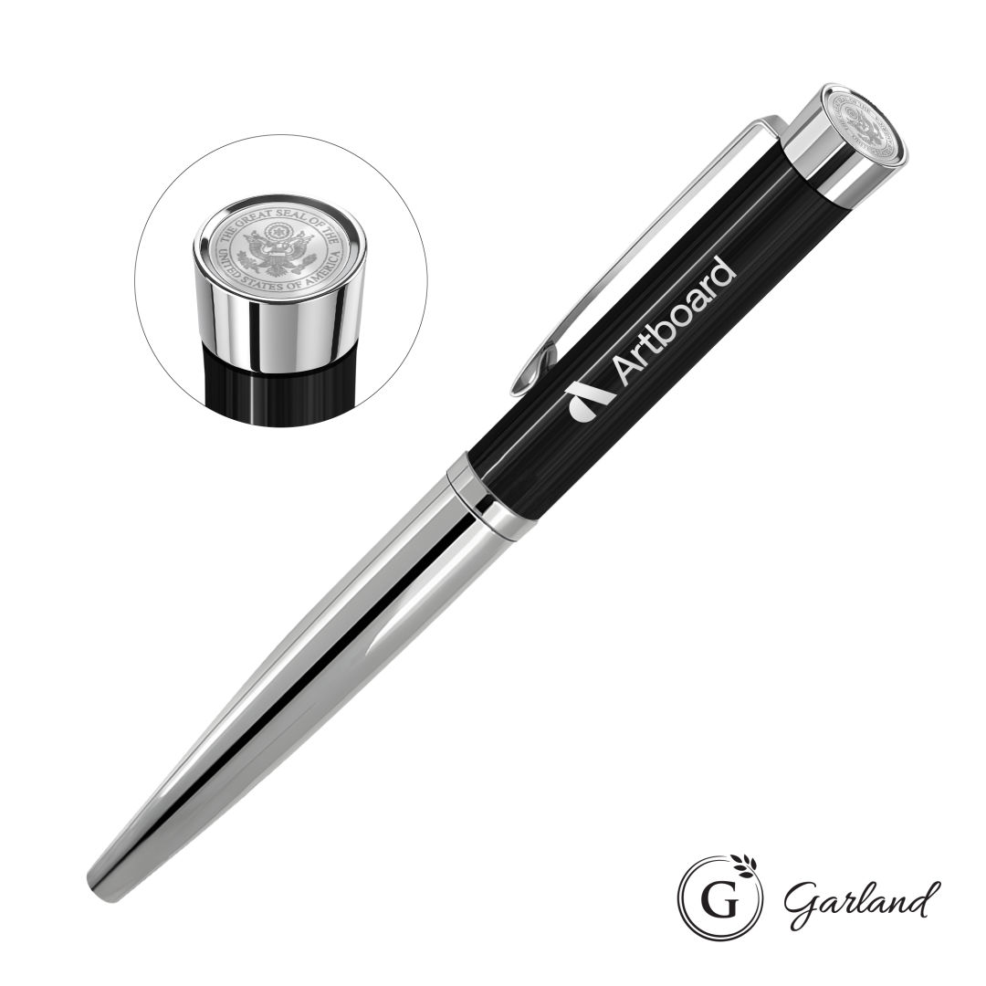 Garland® Executive Cust Emblem Monogram Rollerball Chrome 1