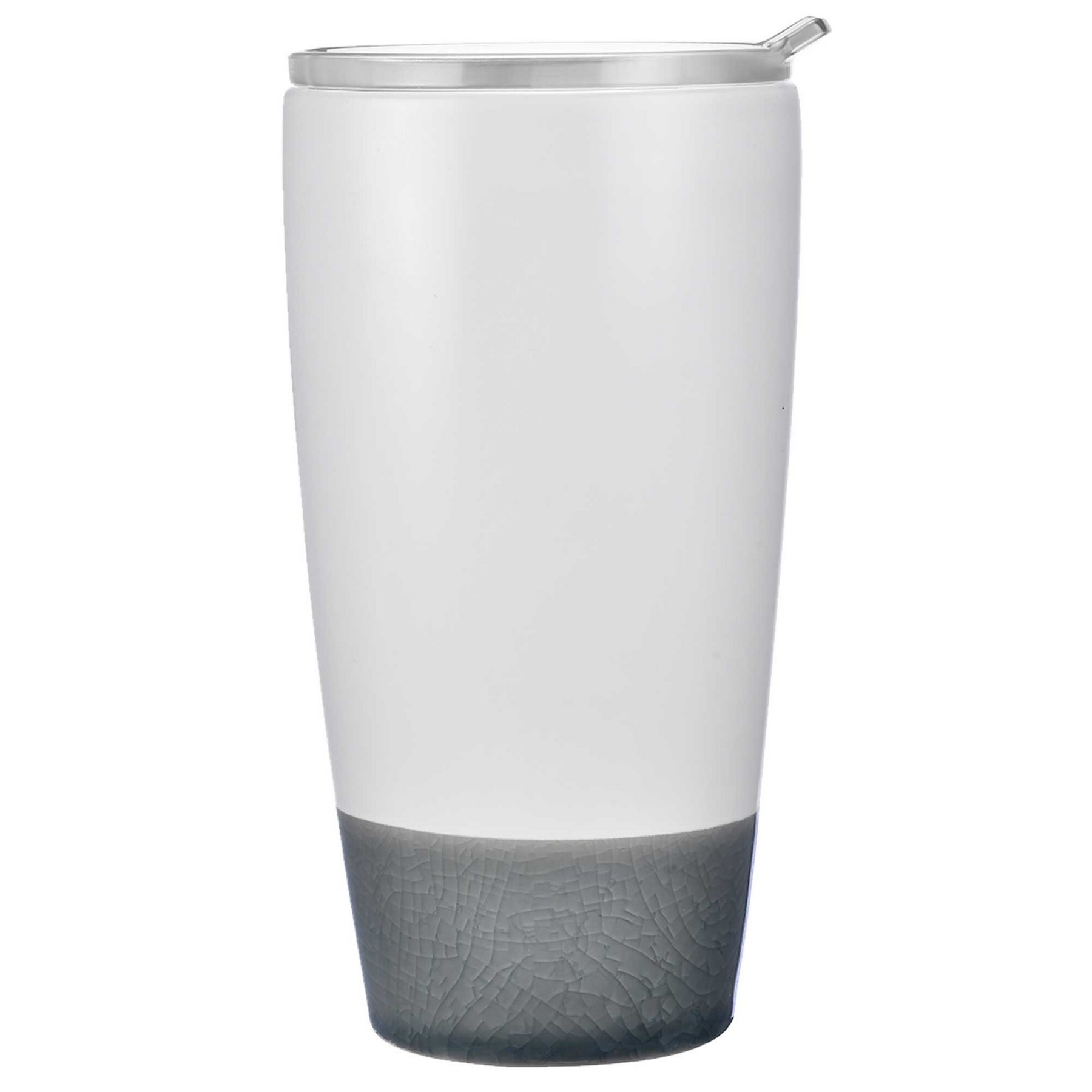 12 oz Tapered Double-Wall Ceramic Tumbler with Crackle Base