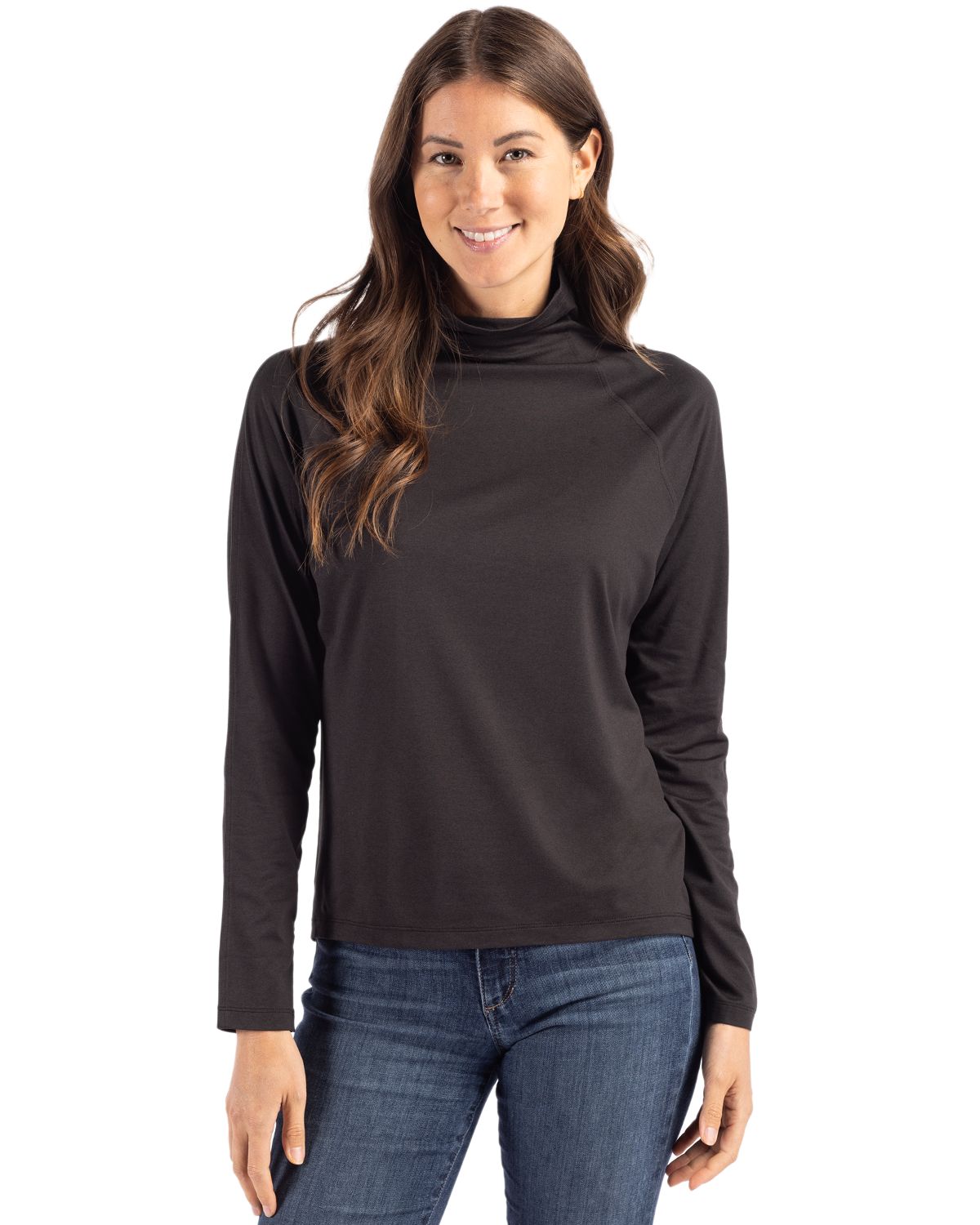 Cutter & Buck Coastline Epic Comfort Eco Recycled Womens Funnel Neck