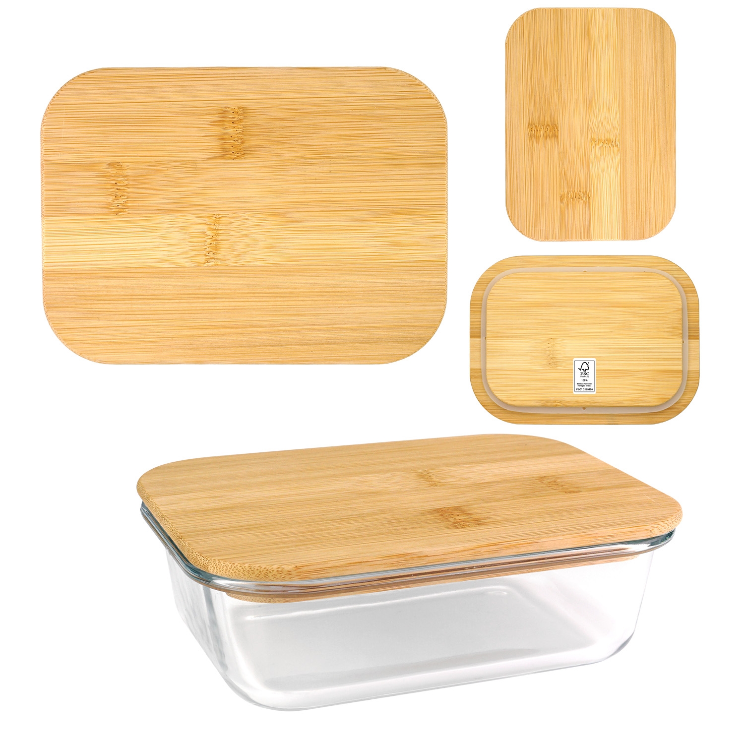 Bamboo Glass Container