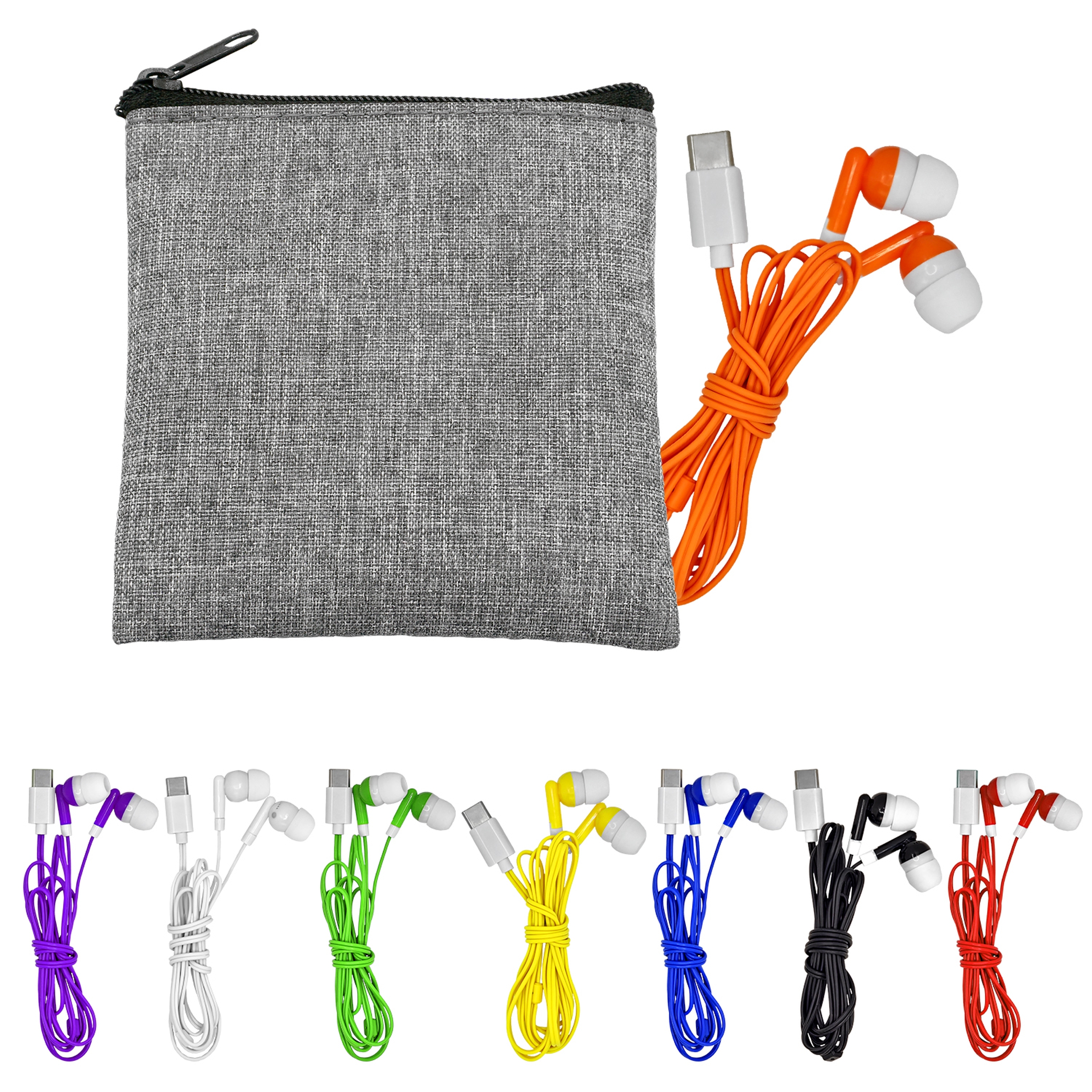 Recycled Type C Colorful Earbud Set