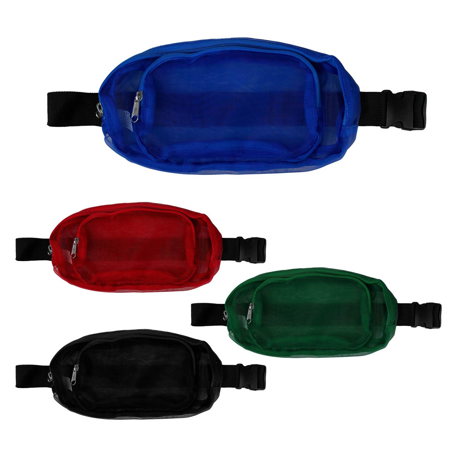 Recycled Multi-Pocket Mesh Fanny Pack