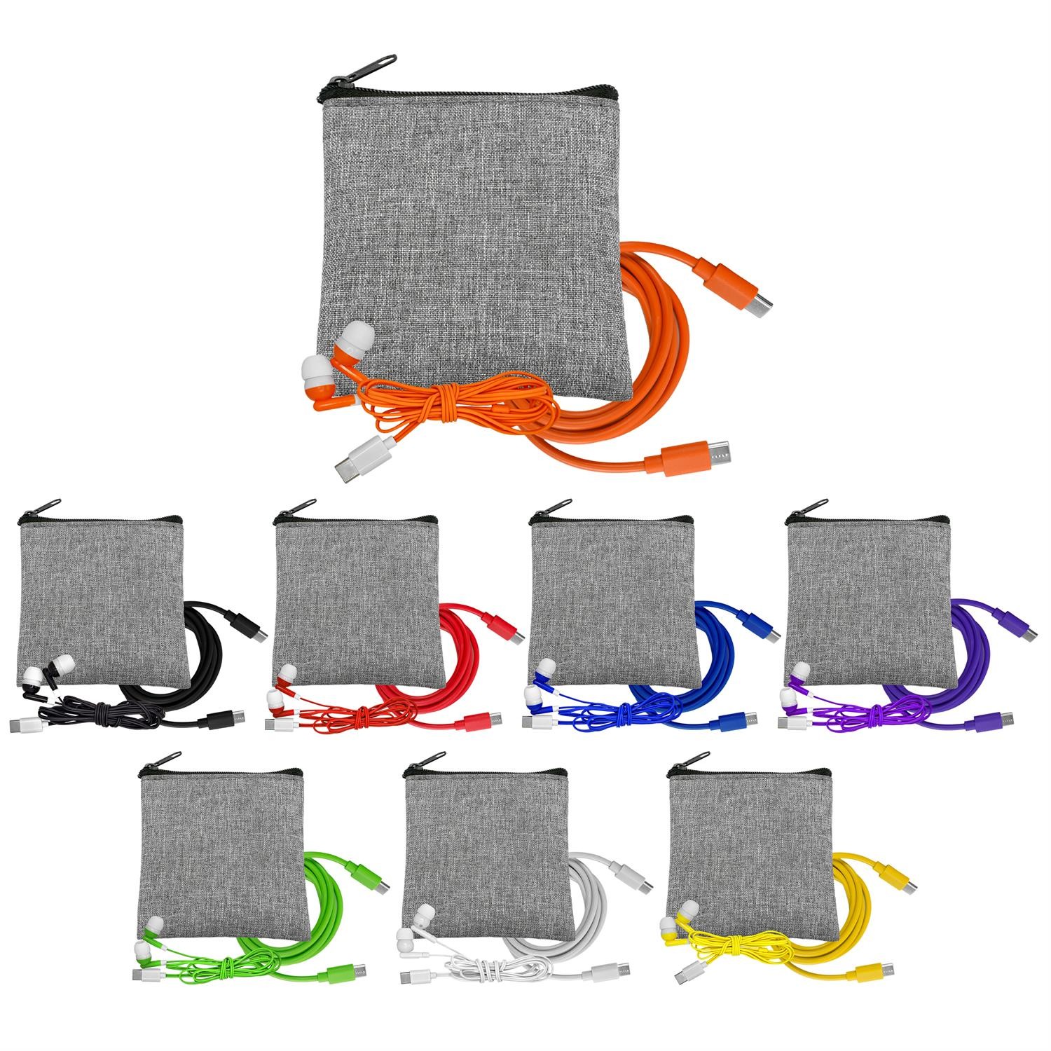 Recycled C to C Cable & Ear Bud Set