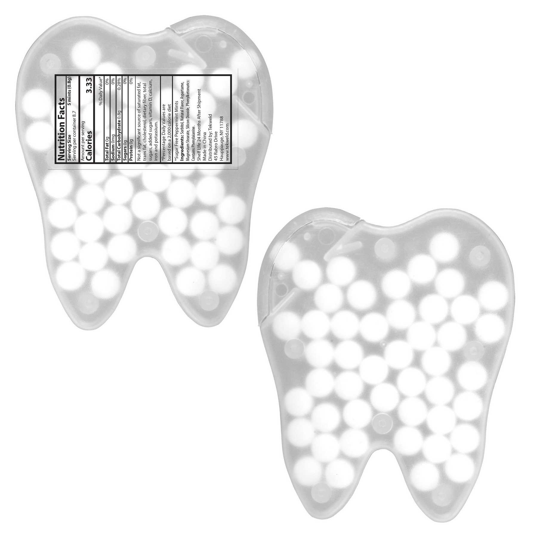 Tooth Shaped Credit Card Mints