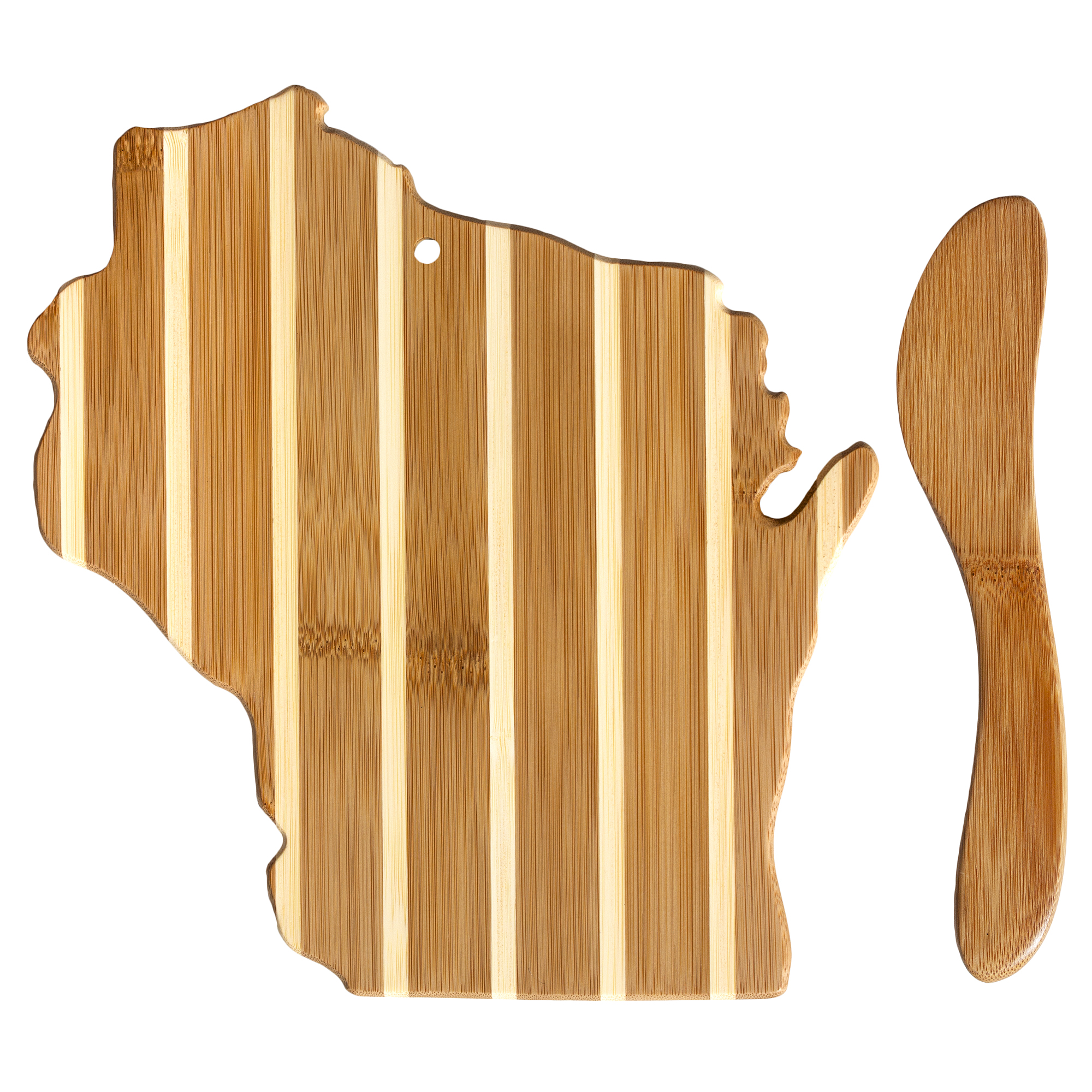 Wisconsin Charcuterie Board with Spreader Knife Gift Set