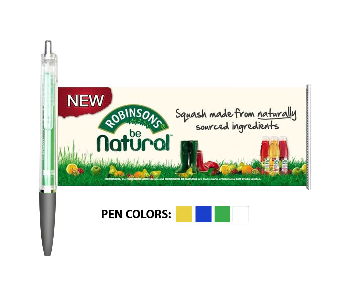 Clear Retractable Banner Pen