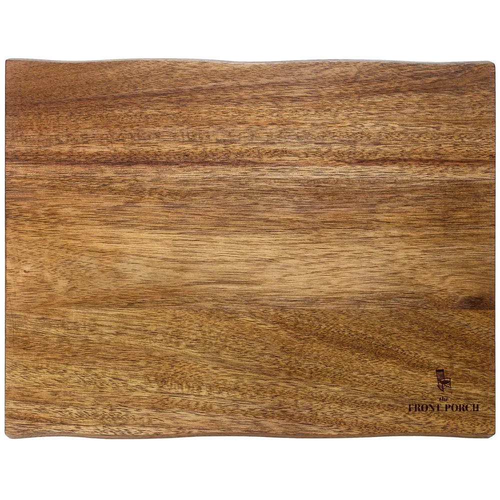 13" Acacia Charcuterie Board with Natural Style Edges