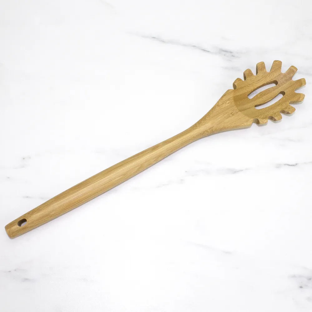 14" Bamboo Spaghetti Server Lambootensil