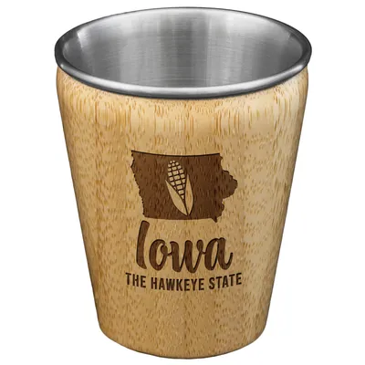 Iowa State Bamboo and Stainless Steel Shot Glass