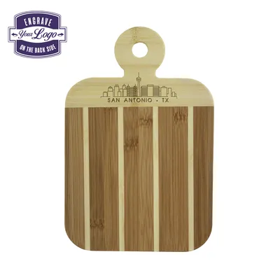 Striped Paddle City Skyline Board - San Antonio